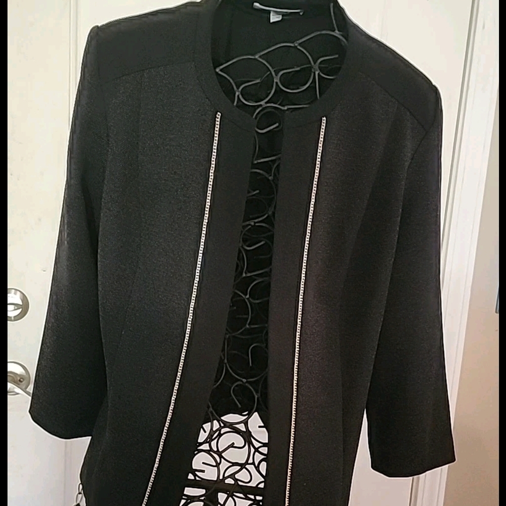 Studio One Black Blazer with Gold Trim